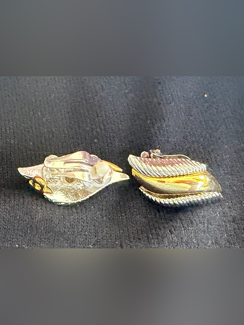 Gold and Silver Tone Clip-On Earrings